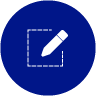 pencil bordered by dotted box icon